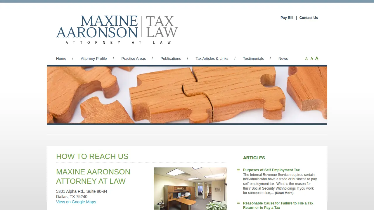 Maxine Aaronson page