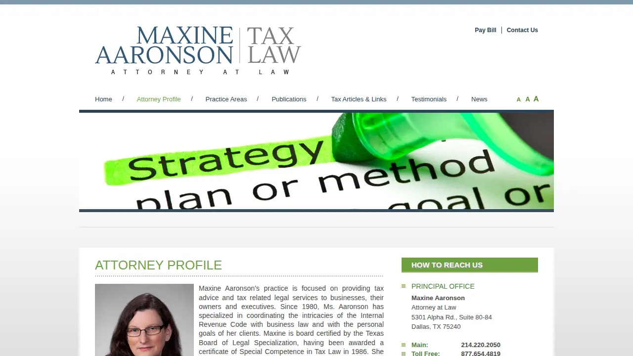 Maxine Aaronson page