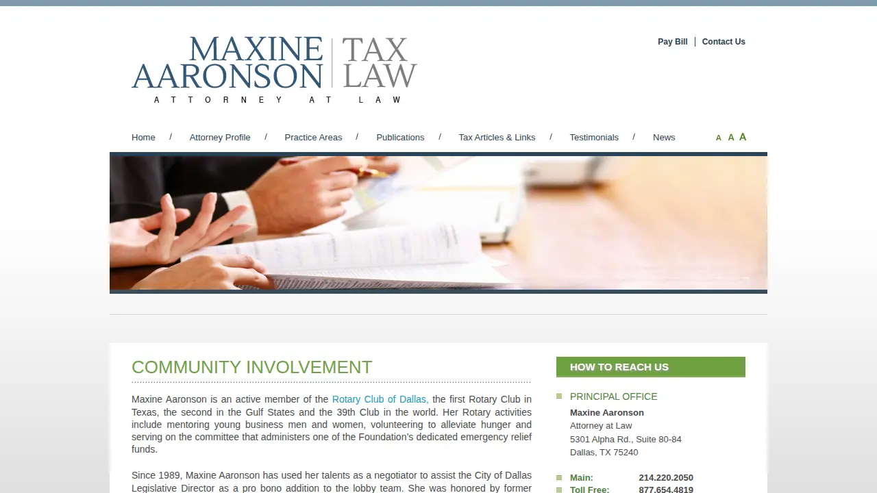 Maxine Aaronson page