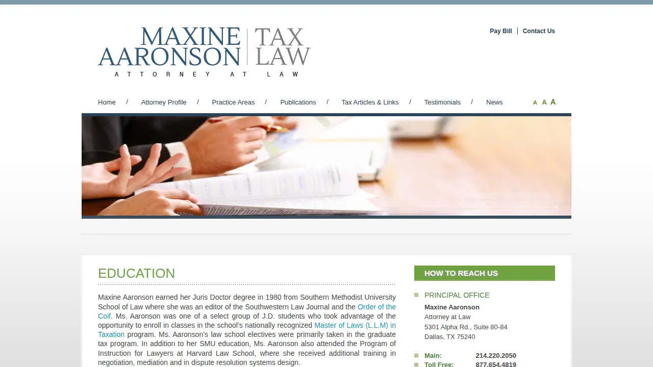 Maxine Aaronson page