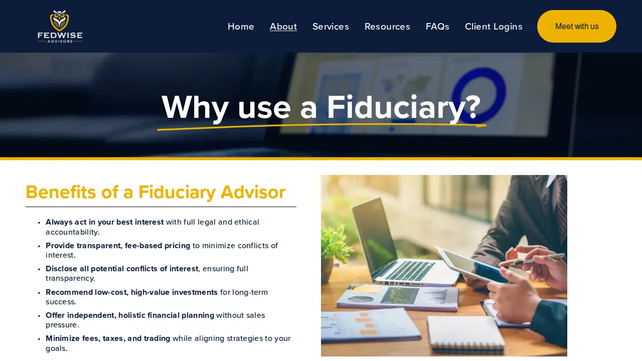 FedWise Advisors page