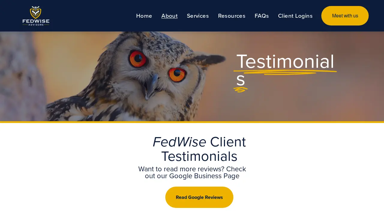 FedWise Advisors page