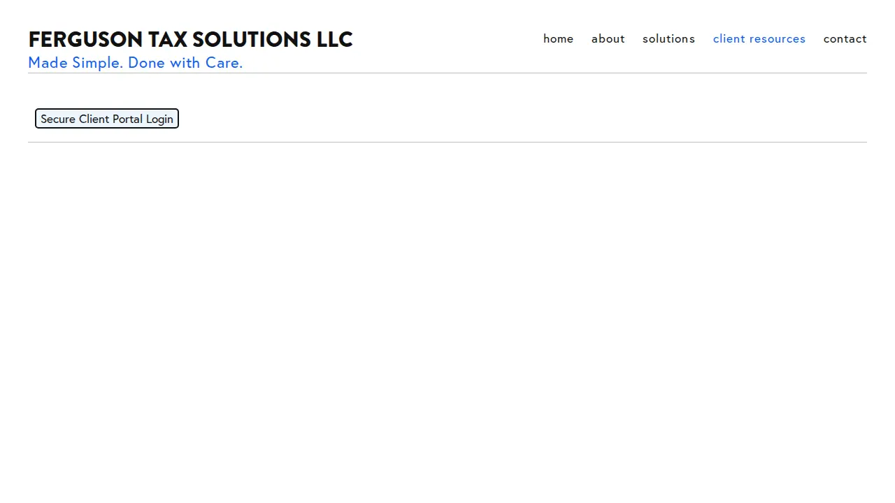 Ferguson Tax Solutions LLC page