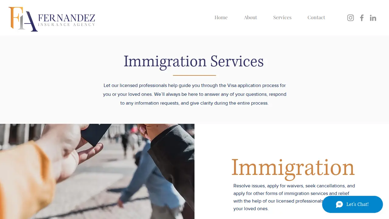 Fernandez Insurance Agency page