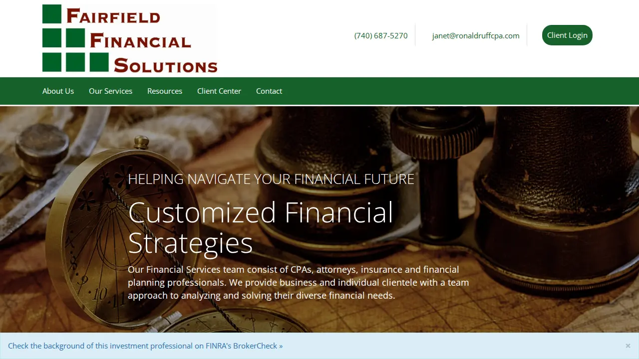 Fairfield Financial Solutions website