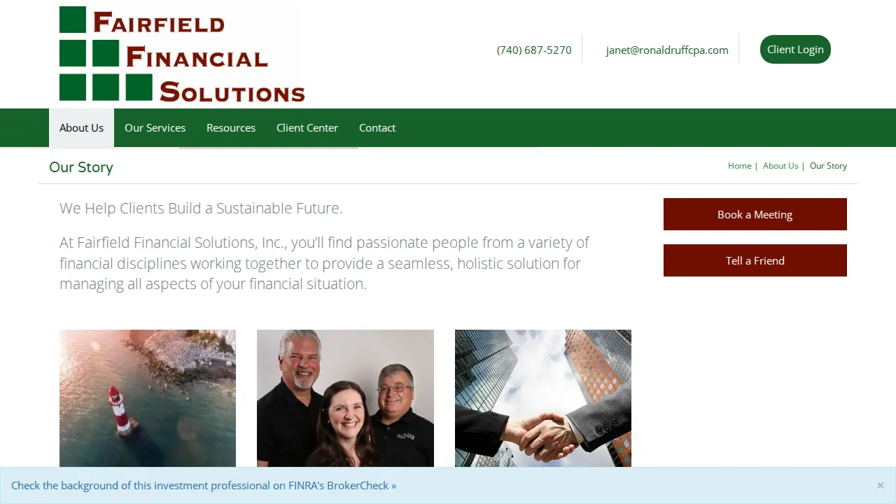 Fairfield Financial Solutions page