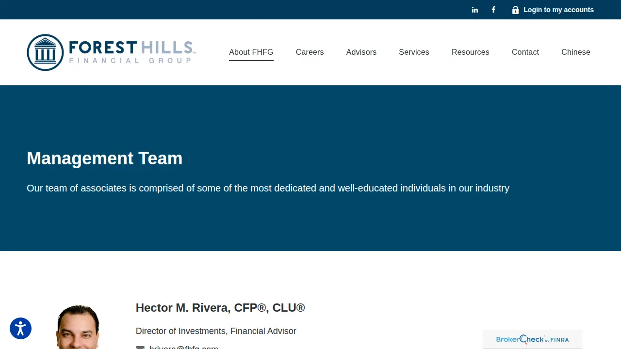 Forest Hills Financial Group page