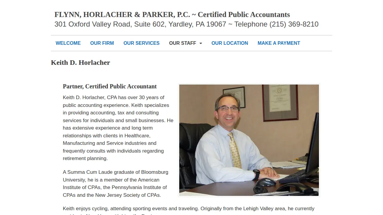 Flynn Horlacher & Parker CPA page