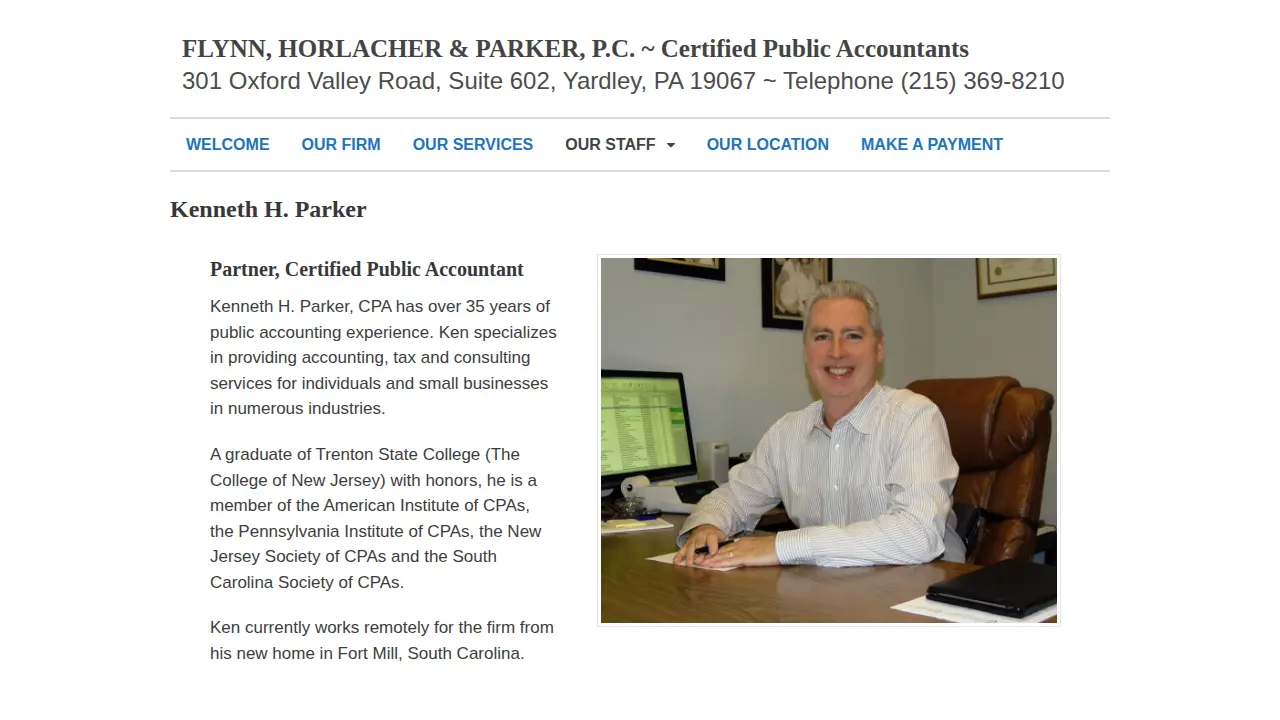 Flynn Horlacher & Parker CPA page
