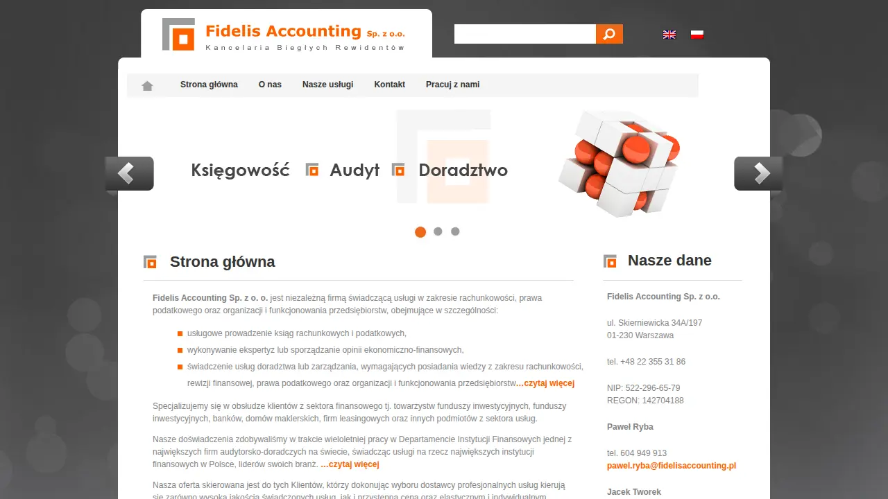 Fidelis Accounting Sp. z o.o. website
