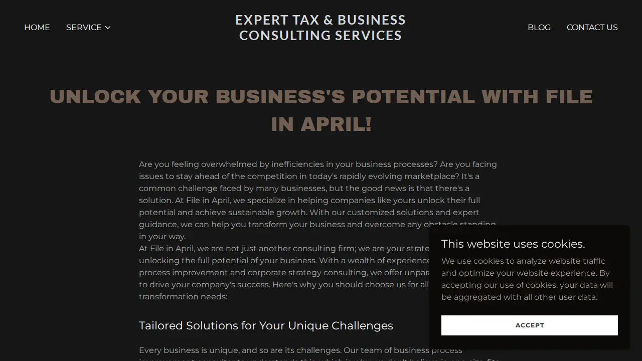 File In April - Business & Tax Strategy page