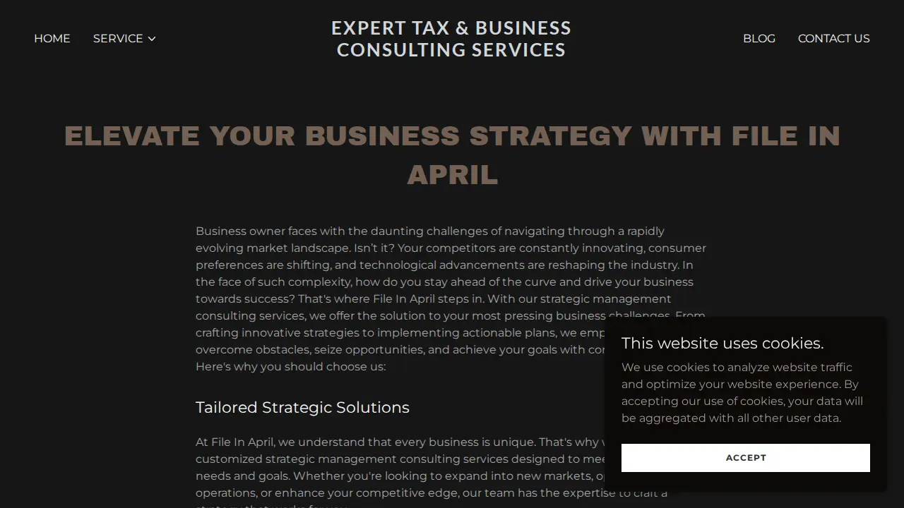 File In April - Business & Tax Strategy page