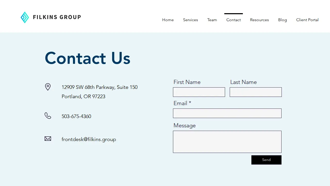 Tim Filkins CPA page