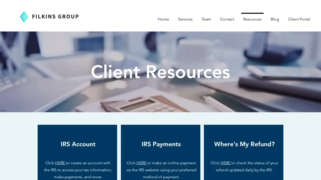 Tim Filkins CPA page