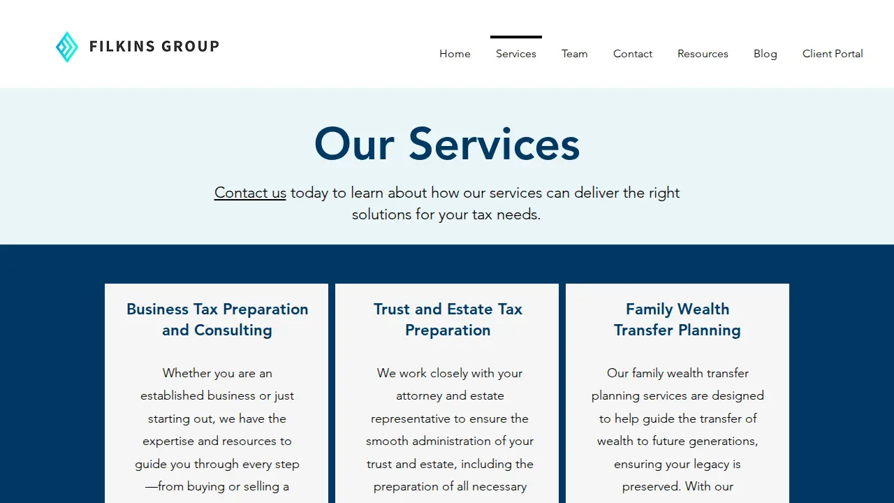 Tim Filkins CPA page