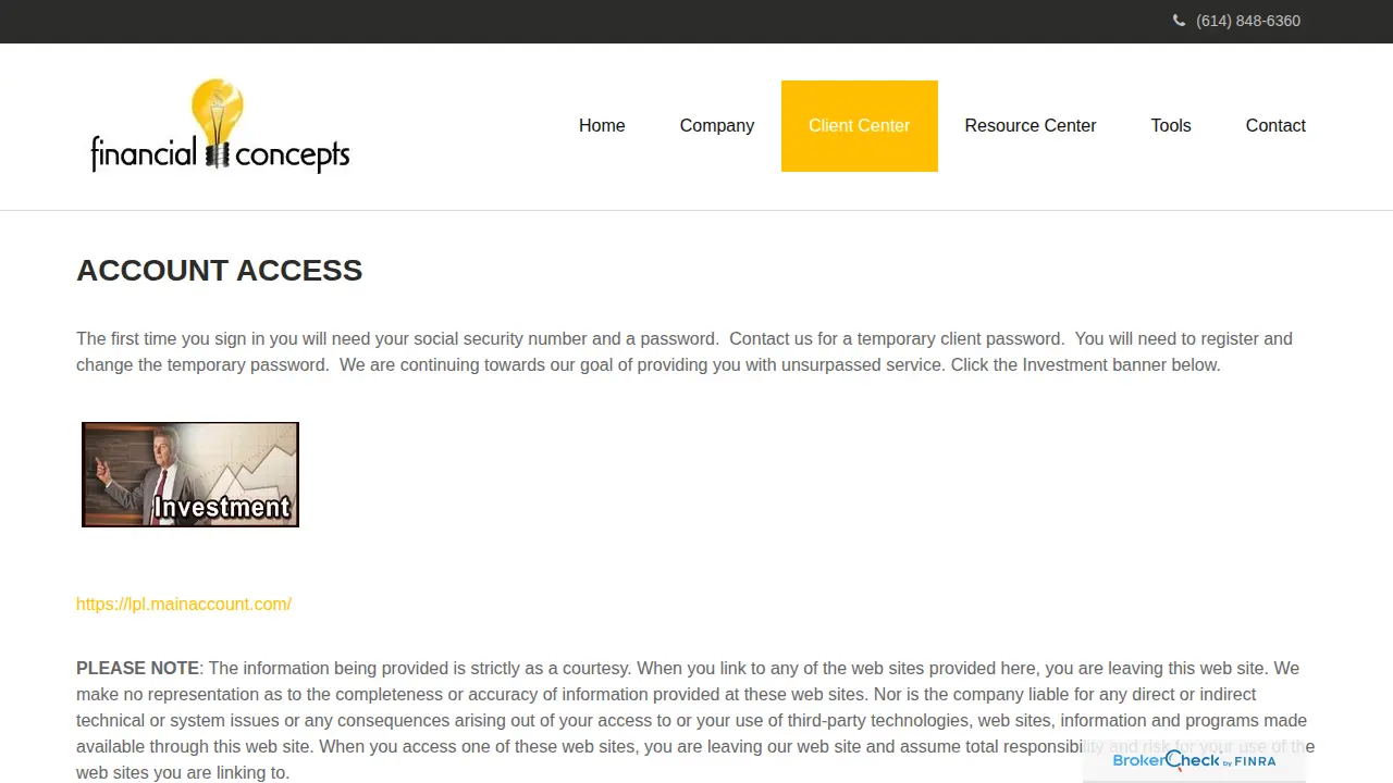 Financial Concepts page
