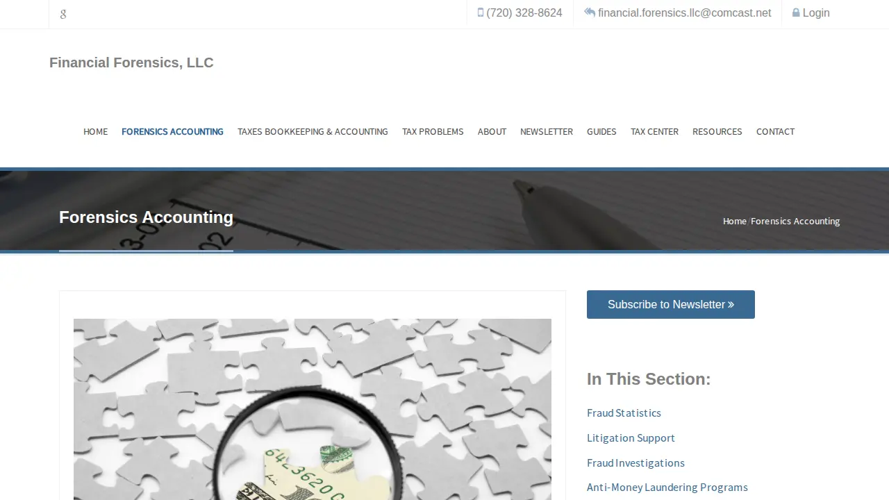 Financial Forensics, LLC page