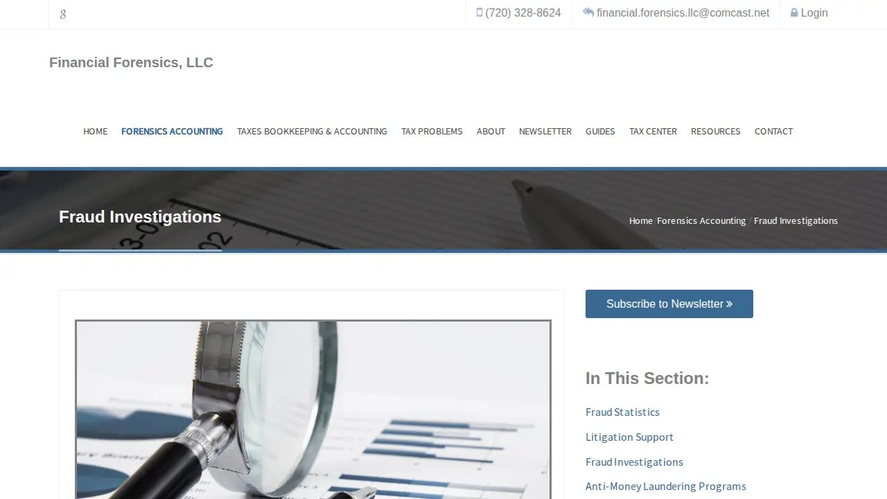 Financial Forensics, LLC page