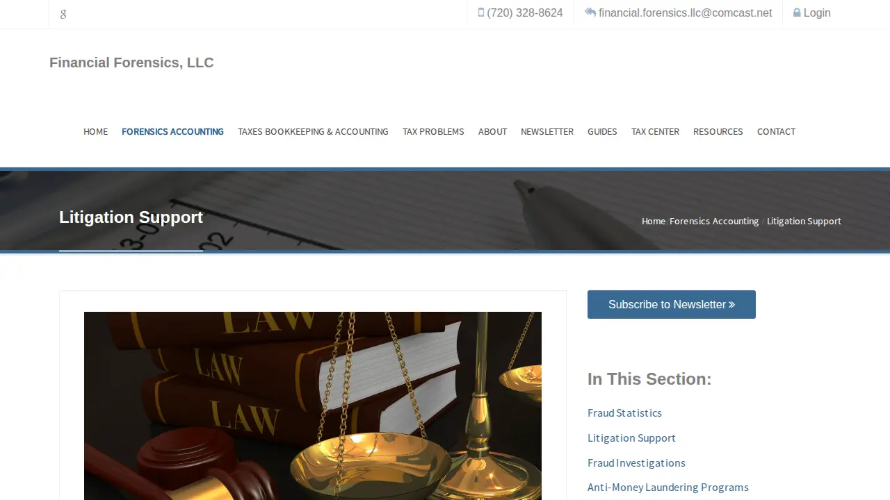 Financial Forensics, LLC page