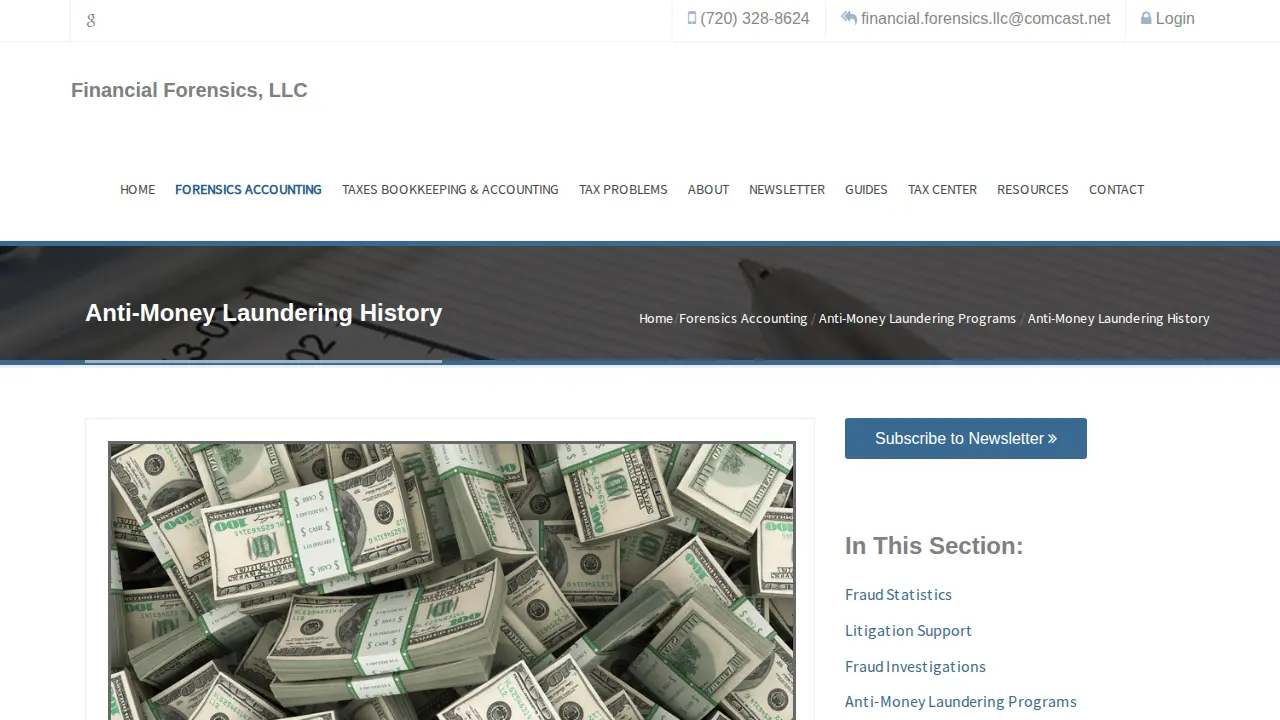 Financial Forensics, LLC page