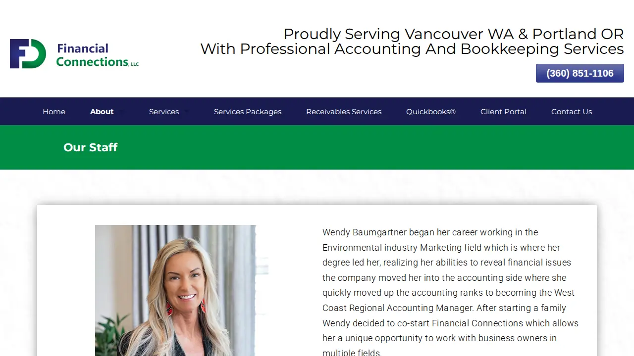 Financial Connections, LLC page