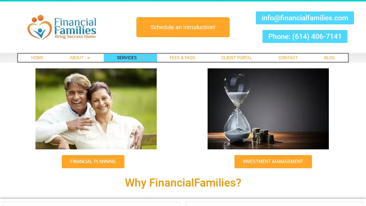 FinancialFamilies page