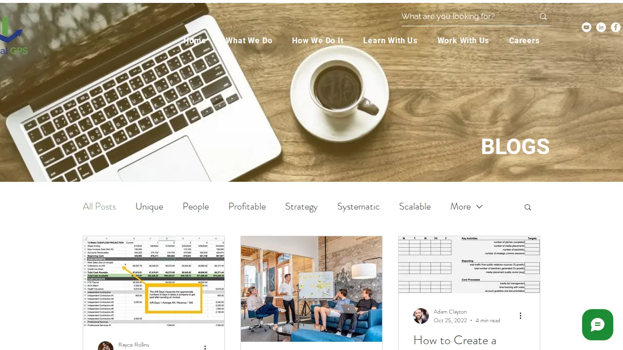 Financial GPS page