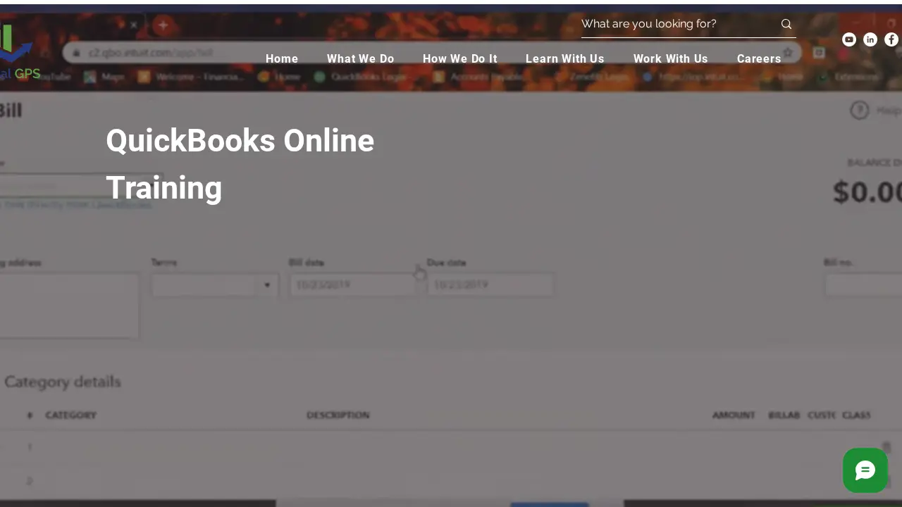 Financial GPS page