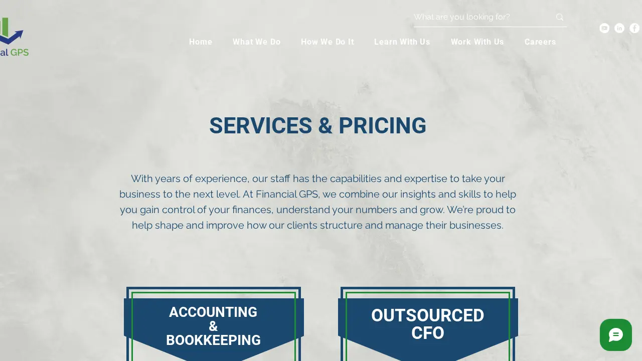 Financial GPS page