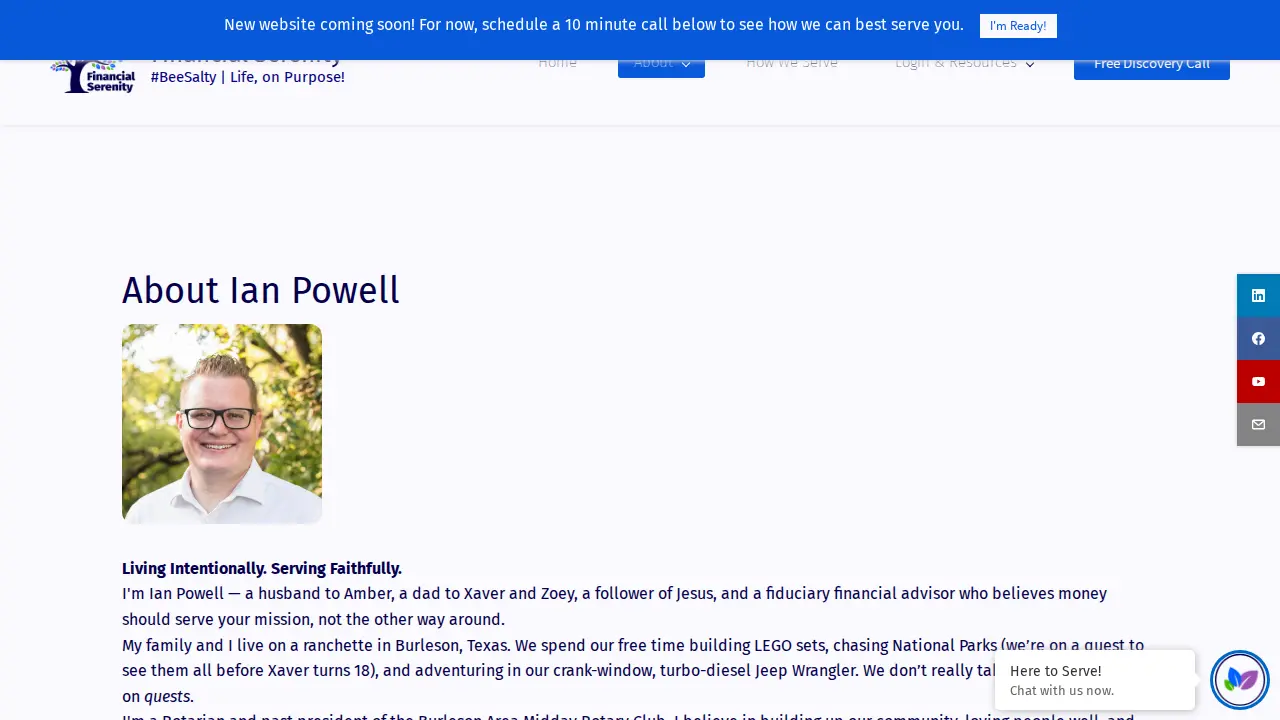 Financial Serenity - Ian Powell page