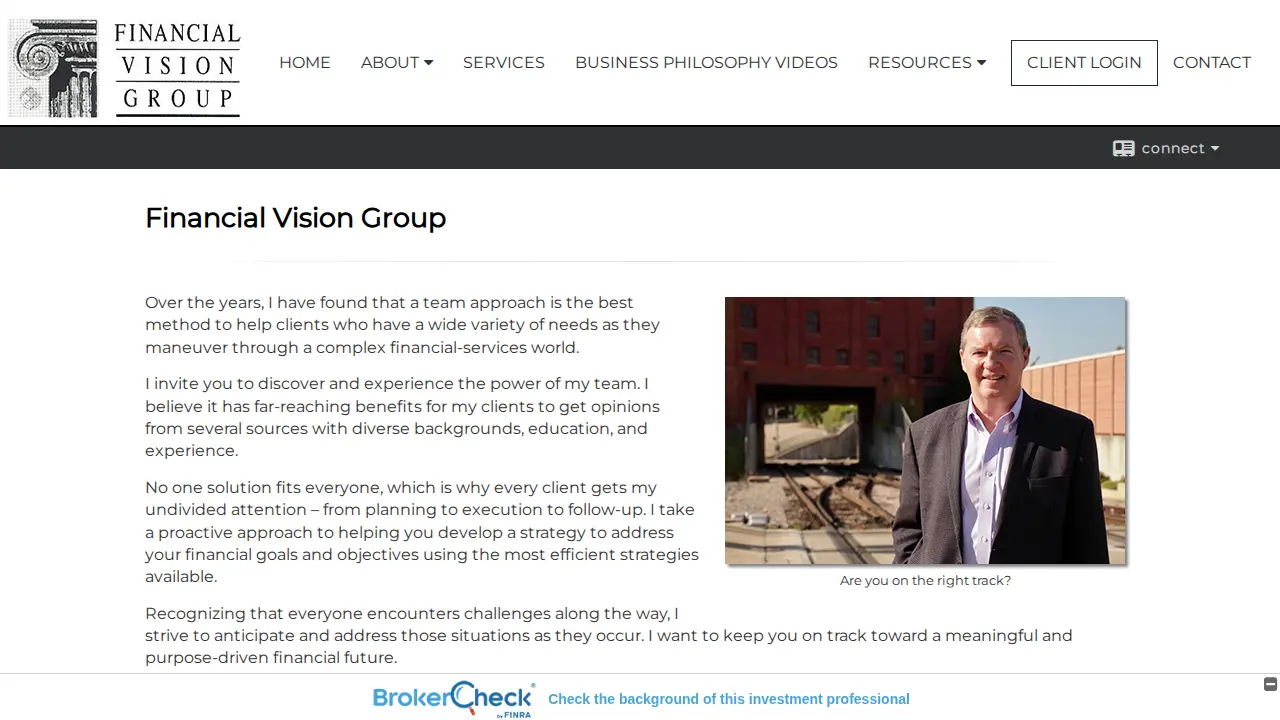 Financial Vision Group page