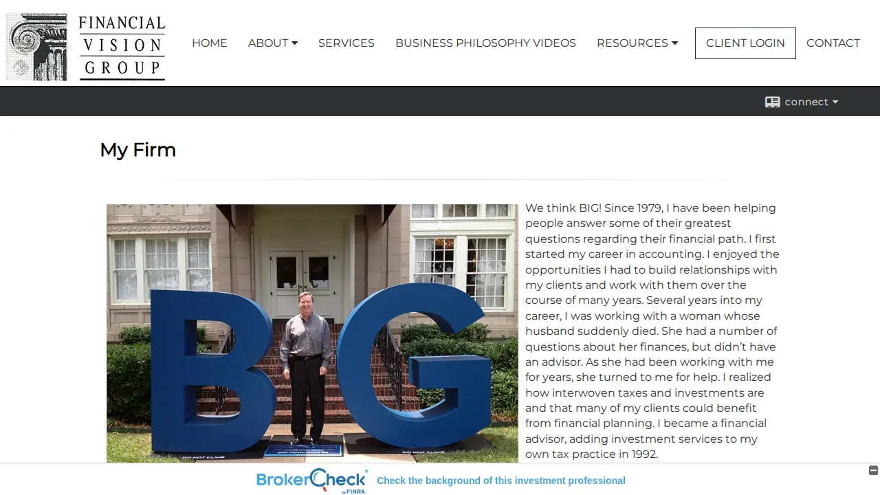 Financial Vision Group page
