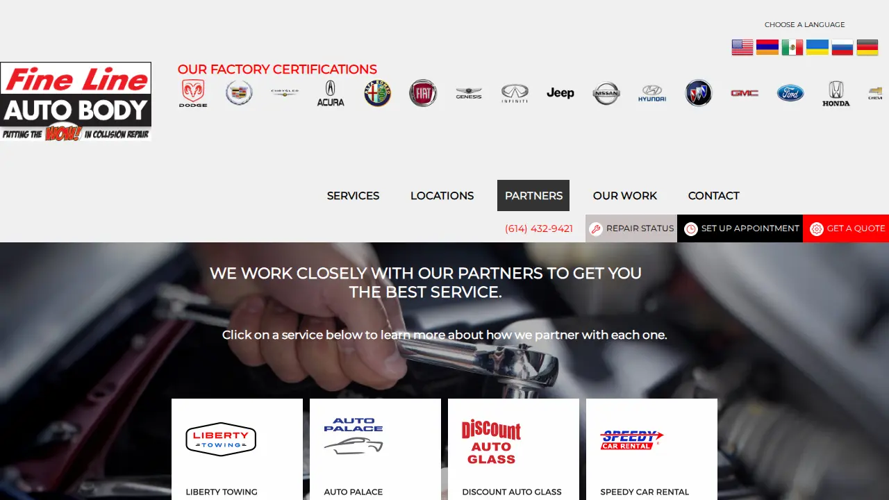Fine Line Auto Body Easton page