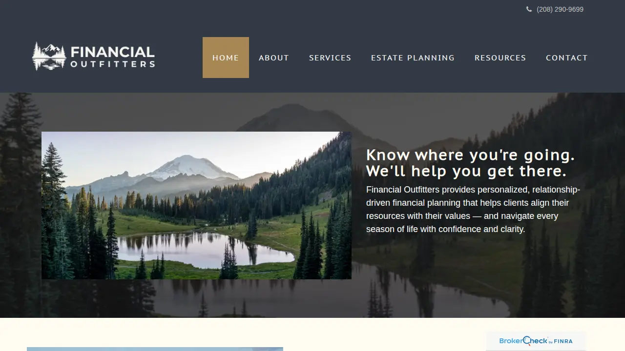 Financial Outfitters page