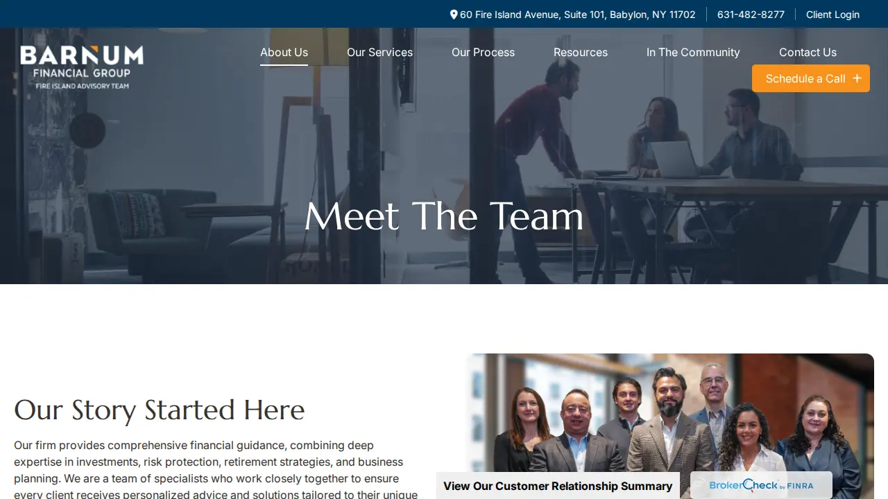 Barnum Financial Group page