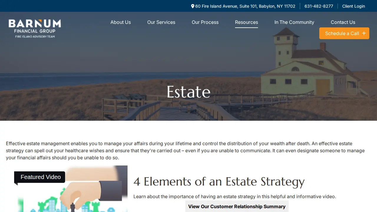 Barnum Financial Group page