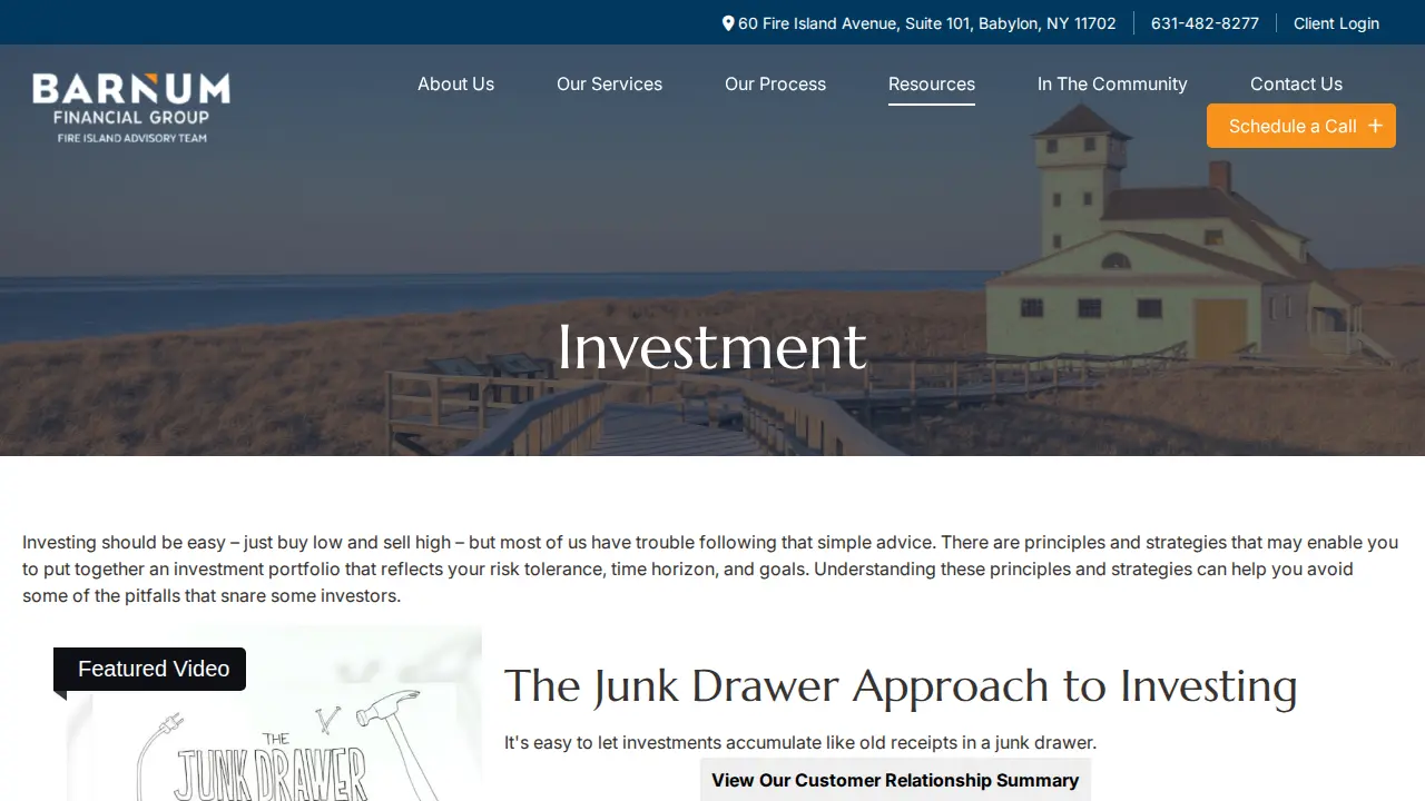Barnum Financial Group page