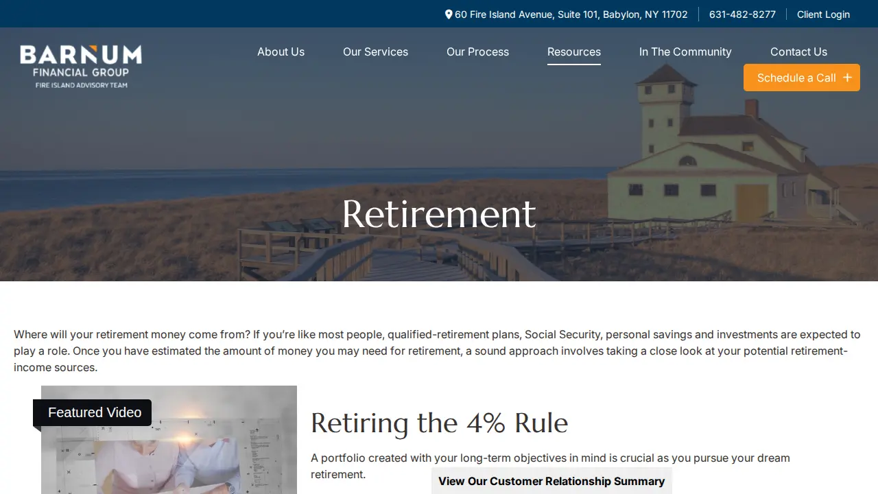 Barnum Financial Group page
