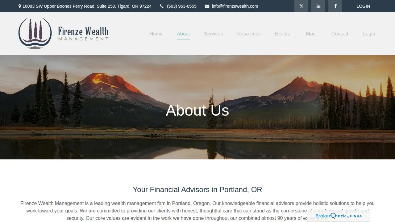 Firenze Wealth Management page