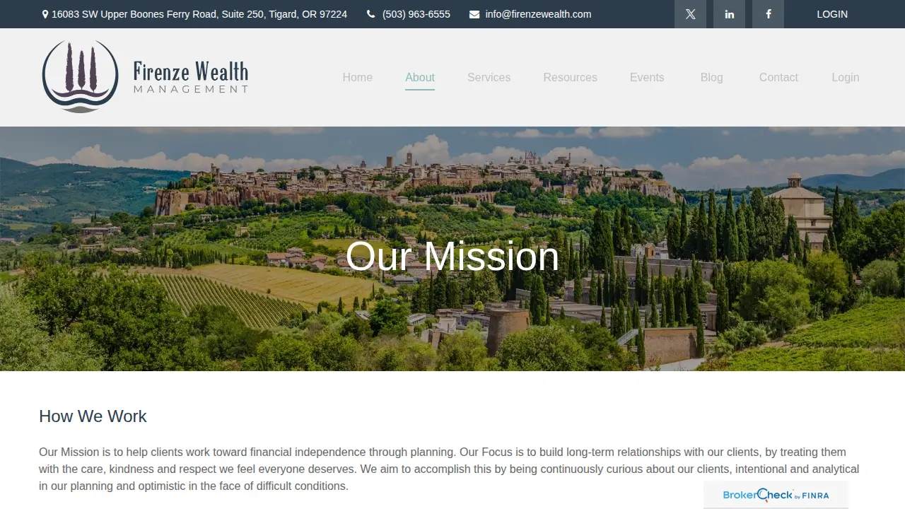 Firenze Wealth Management page