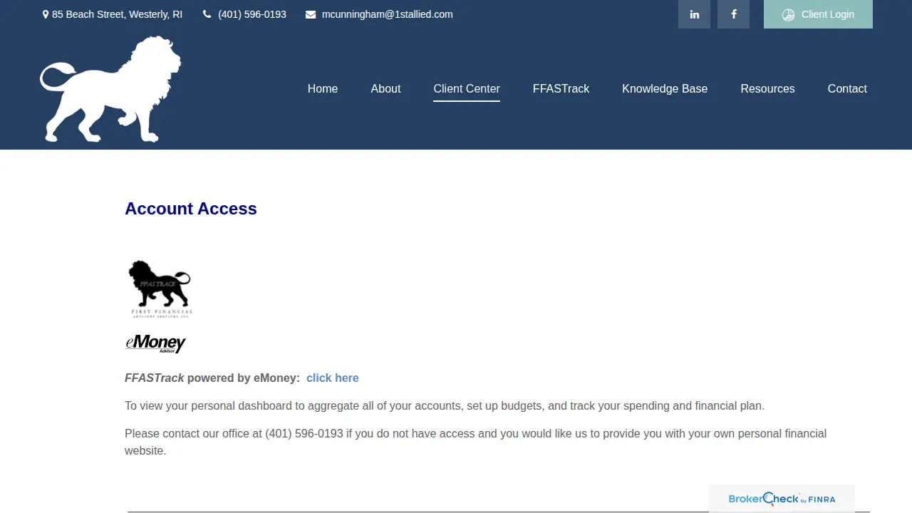 First Financial Advisory Services, Inc. page