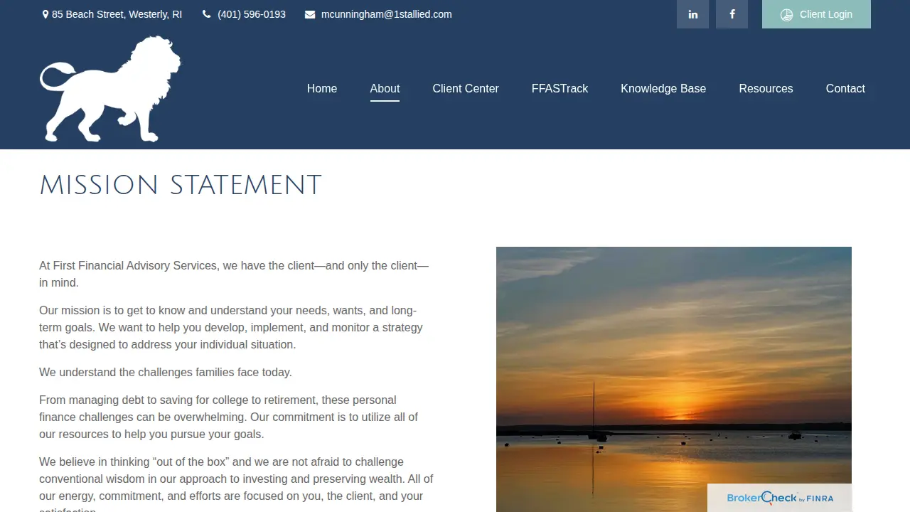 First Financial Advisory Services, Inc. page