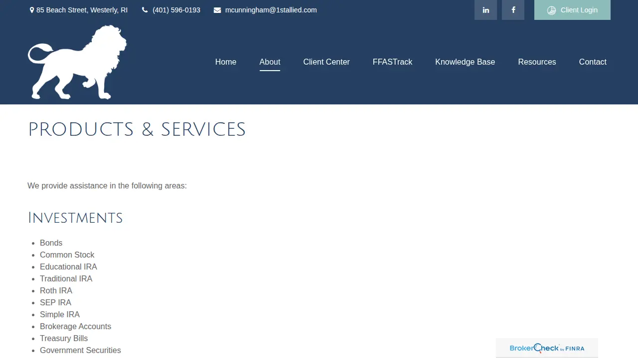 First Financial Advisory Services, Inc. page