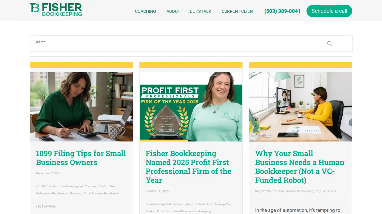 Fisher Business Management page