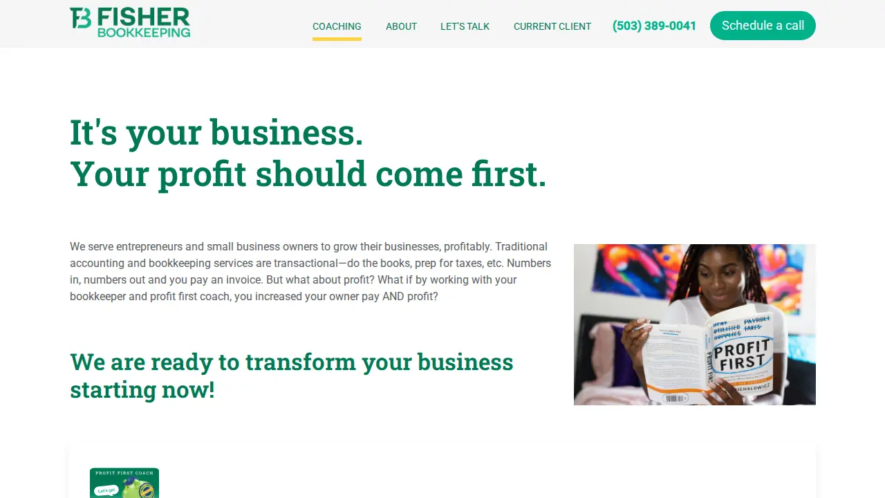 Fisher Business Management page