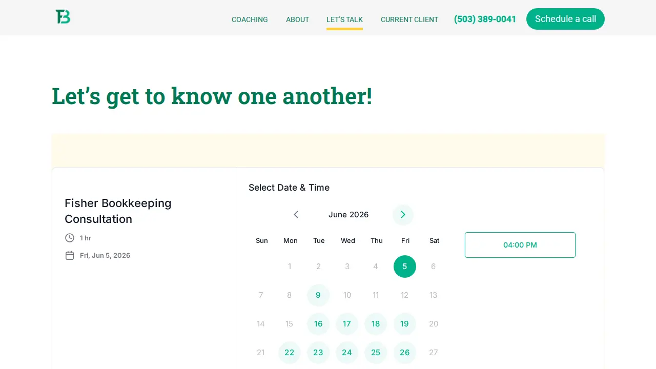 Fisher Business Management page