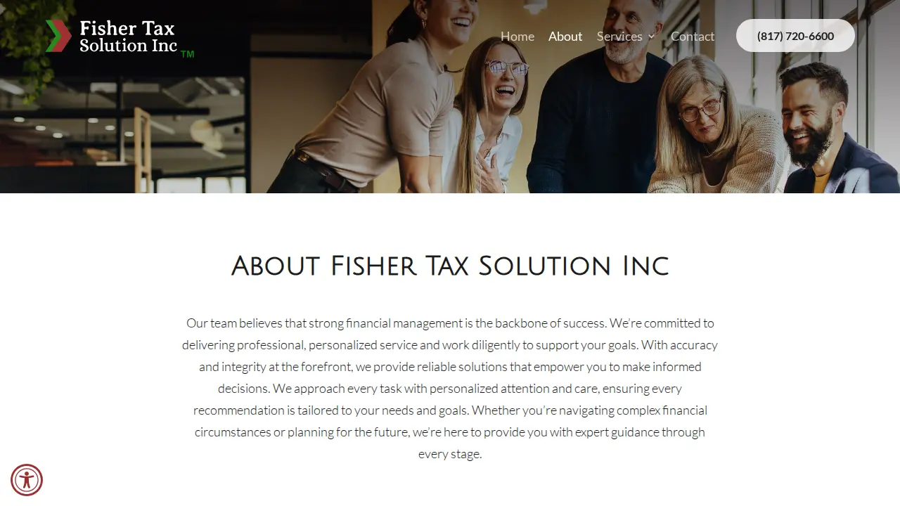 Fisher Tax Solution Inc page