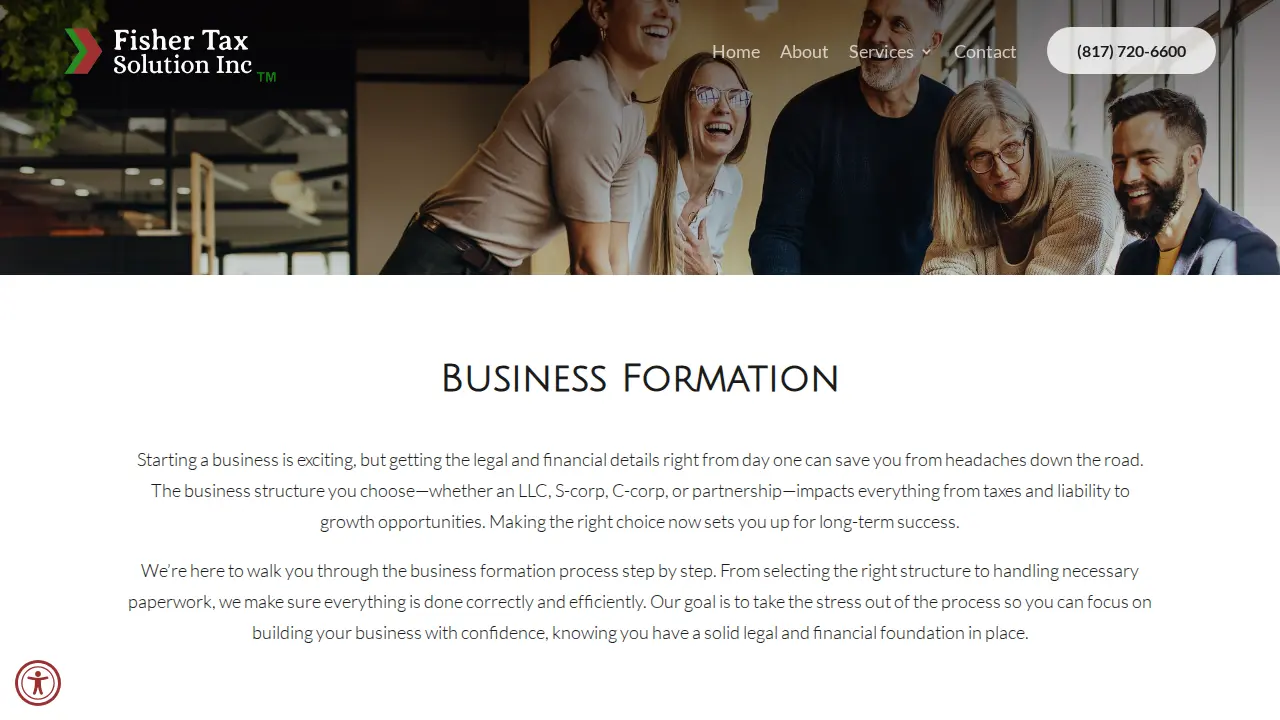 Fisher Tax Solution Inc page