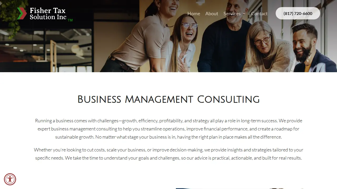 Fisher Tax Solution Inc page