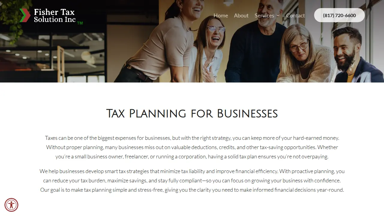 Fisher Tax Solution Inc page